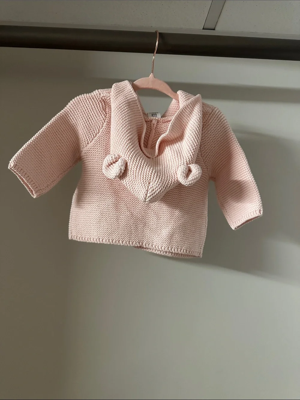 GAP Light Pink Hooded Knit Cardigan